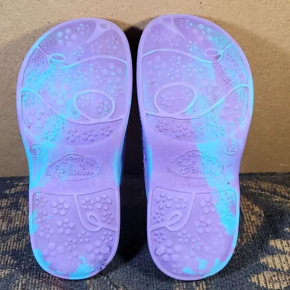 Disney Fairies Tinkerbell Purple and Aqua Sandals- Size 12